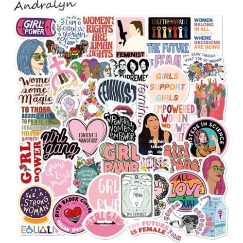 10/50Pcs/pack Feminism Not Repeating Stickers Pack DIY Decoration for Laptop Skateboard Luggage Refrigerator Notebook Helmet