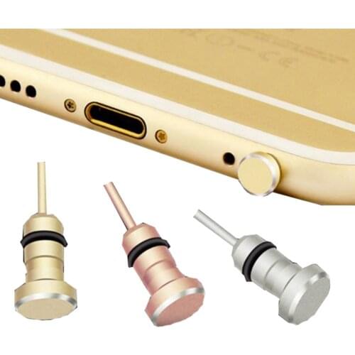 2 in 1 Sim Card Tray Eject Pin Tool & 3.5mm Earphone Jack Phone Metl Dust Plug Dustproof Cap Gadget For iPhone 6 6s 5s 7 7s