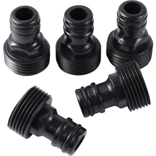3/4" Male Thread Quick Connector European/American Standard Hose Interface Connector Faucet Car Wash Water Gun Pipe Fitting 5pcs