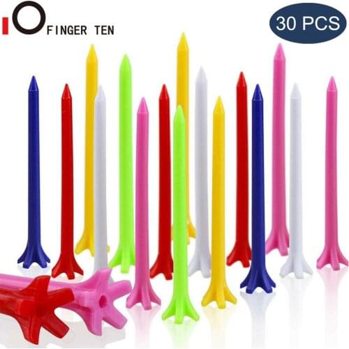 30 Pcs Durable Golf Tees Unbreakable 70mm 83mm Reduce Friction Plastic Tee Set for Golfing Accessories Driver Drop Shipping