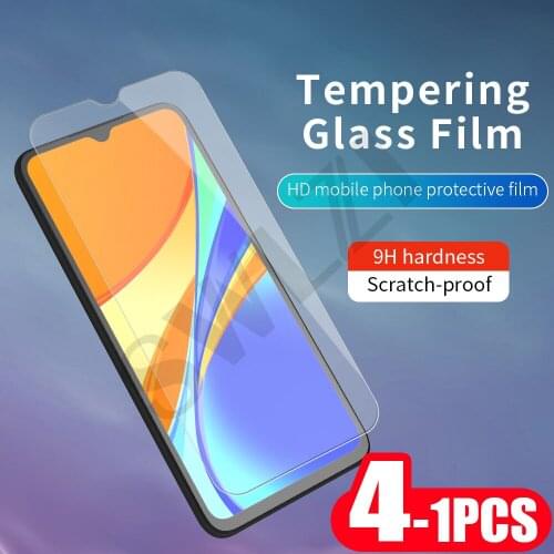 4-1Pcs tempered glass for Redmi 9 9i 9T 9A 9C 10X note 9T 9s 10 10s pro MAX phone screen protector protective film smartphone
