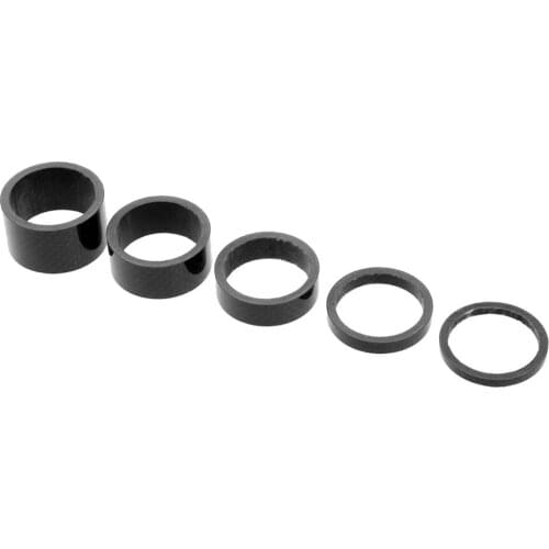 5Pcs 1 1/8" Carbon Fiber Washer Bike Bicycle Headset Stem Spacers for Mountain Road Bike 3mm 5mm 10mm 15mm 20mm