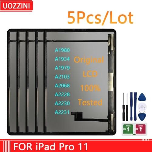 5Pcs LCD For Apple iPad Pro 11 1st 2nd A1980 A1934 A1979 LCD Display Touch Screen Panel Screen Assembly Replacement Part + Tools
