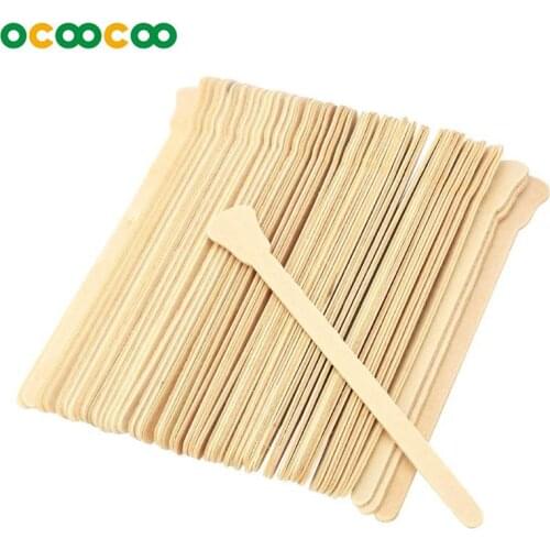 50PCS Wooden Wax Sticks Spatula For Depilation Disposable Bamboo Sticks Body Skin Hair Removal Cream Stick Beauty Tools