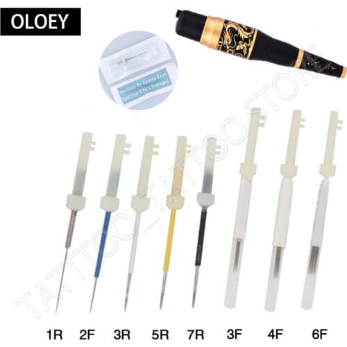 50pc Machine Tattoo needle for machine- Dragon Disposable Sterilized Tattoo Permanent Makeup Needles Tips for Micropigmentation