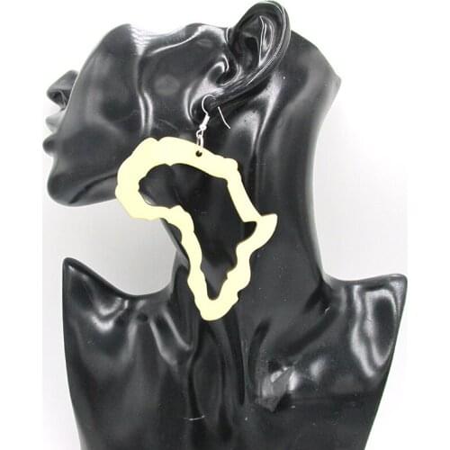 8.5*5.8cm Big Size Unfinished african Wood Earrings