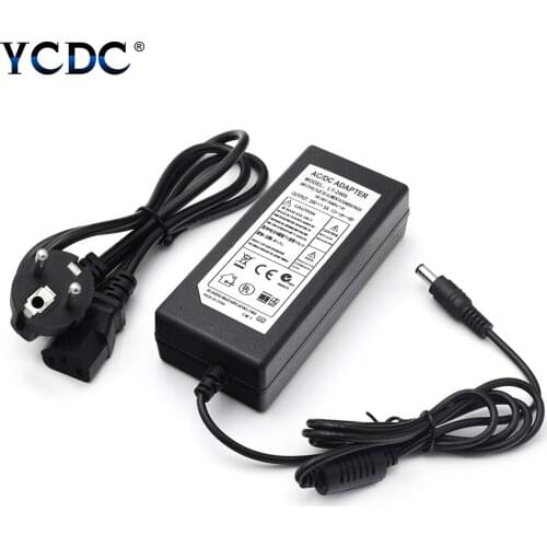 24V 5A AC to DC 24V 5A Adapter Charger 100-240V Transformer Adapter Power Supply With AC Cable For Computer Projects Camera