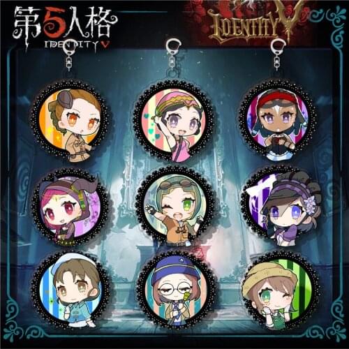 Anime Identity V Cartoon Acrylic Figure Keychain Bag Pendant Toy Michiko Tracy Reznik Emma Woods Emily Dyer Fiona Gilman
