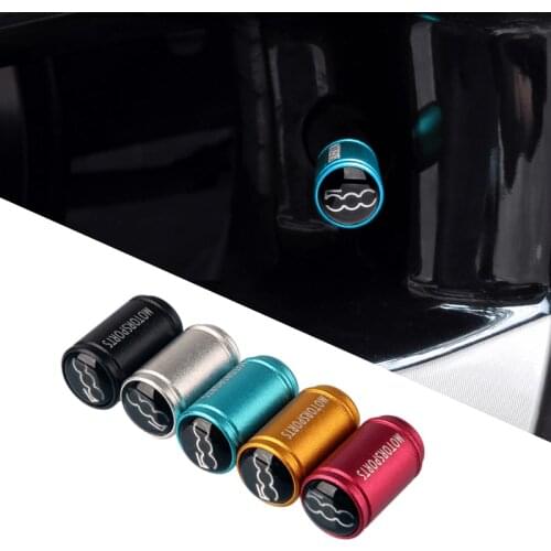 Auto Wheel Tire Covers Accessories for Fiat 500 Logo Punto Grand Coroma Doblo Uno 500c Palio Aegea Bravo Car Air Caps Styling