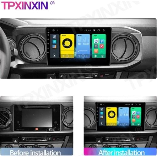 6+128GB Car Multimedia Radio Video Player For Toyota Tacoma N300 2015 2016 2017 2018-2021 Android 10 Navigation GPS Player DSP