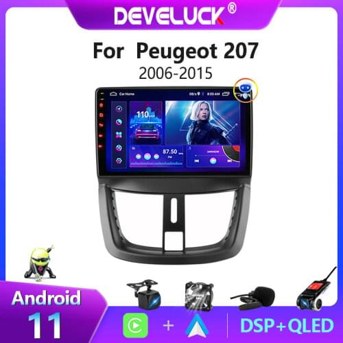 2 din Android Car Radio Multimedia Video Player Navigation GPS For PEUGEOT 207 CC 207CC 2006-2015 carplay Stereo DVD IPS screen