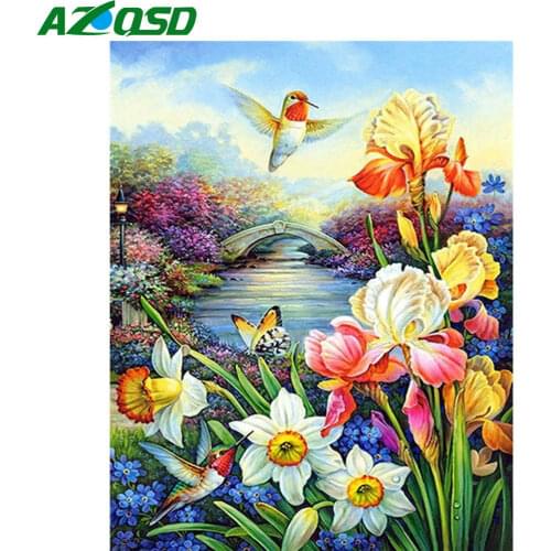 AZQSD 5d Diamond Painting Birds Embroidery Sale Animal Picture Of Rhinestones Handmade Home Decor Gift Diy Needlework