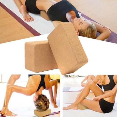 Yoga Block Pilates Cork Brick Sports Fitness Gym Workout Stretching Aid Gym Pilates Yoga Block Body Shaping Training Blocks