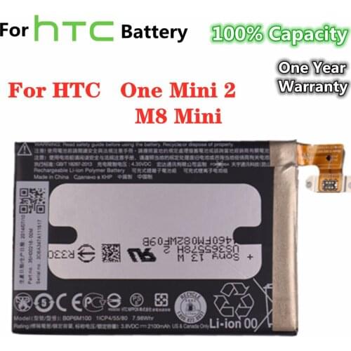 BOP6M100 Mobile Phone Battery For HTC One Mini 2 / M8 mini Replacement Battery 2100mAh