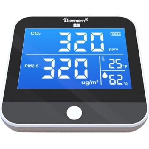 Carbon Dioxide CO2 Infrared NDIR Sesnor Detector PM2.5 PM10 PM1.0 Temperature Humidity Indoor Air Quality Monitor