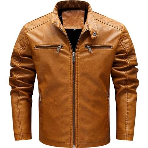EOENKKY Men's Faux Leather Jackets