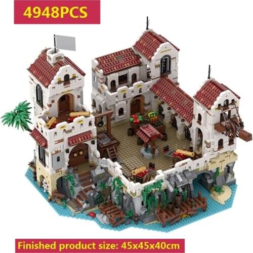 MOC City Street View DIY Bricks World Famous Architecture Pirate Bay Movie Castle 3D Model Building Blocks Toys For Kids Gift