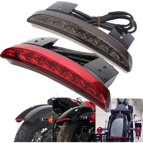Rear Fender Edge Red LED Brake Tail Light Bicycle Motorcycle Light Motorcycle for Harley XL 883 1200 Motorcycle Accessories