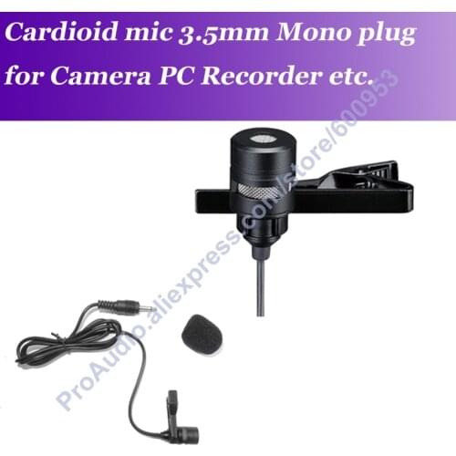 MICWL TCM340 Pro 3.5mm Mono Lavalier Lapel Clip On Microphone for Wireless Mic System Portable speaker PC etc