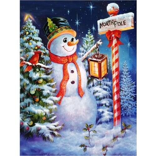 Cartoon Christmas Diamond Painting Snowman Round Full Drill Nouveaute DIY Mosaic Embroidery 5D Cross Stitch Home Decor Gifts