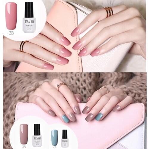 ROSALIND Nail Gel Polish Set All Manicure Semi Permanent Vernis top coat UV LED Gel Varnish Soak Off Nail Art Gel Nail Polish