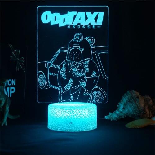 ODD TAXI Shiho Ichimura Anime OT Lamp Manga 3d Light Led Lamp for Child Bedroom Decor Night Light Birthday Gift Room Table