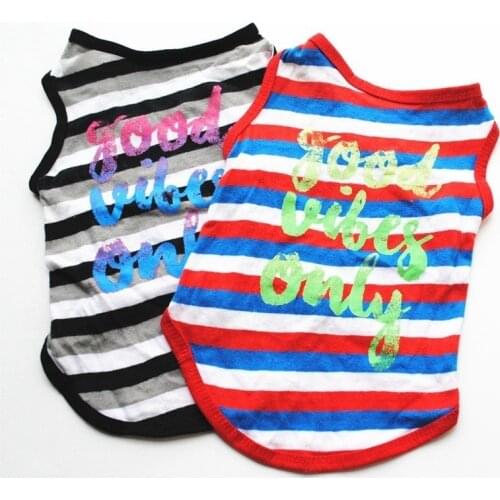 Clothing For Dogs Chiwawa Cotton Clothes Dog Shirt Stripe Clothes Vest For Dog Yorkshire Terrier Costume Dog Vest Chihuahua