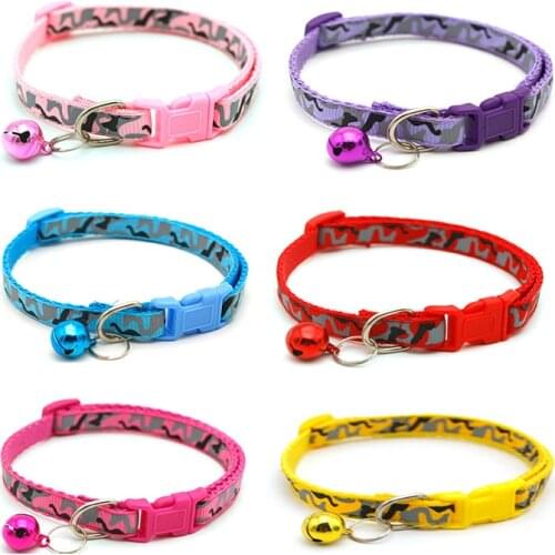 Camouflage buckle luminous cat bell collar adjustable cute collars wear comfortable suit of dog and medium pets puppy and kitten