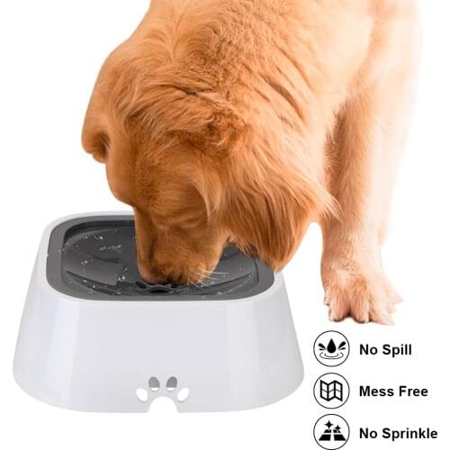 Anti-Overflow Carried Floating Bowl Cat Dog Water Bowl Slow Water Feeder Dispenser Pet Fountain 1.5L