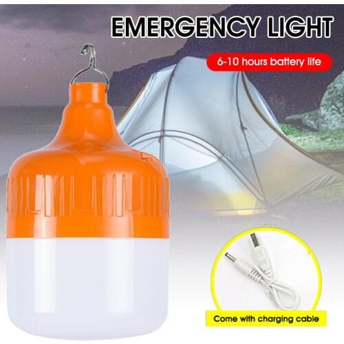 Hanging Emgergency Light Camping Lantern USB Rechargeable Night Market Lamp Wireless Portable Outdoor Camping Light Bulb