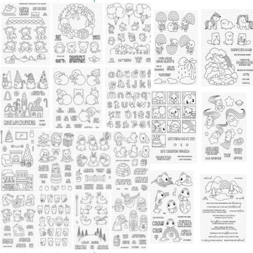 Small animal transparent Clear Silicone Stamp/Seal for DIY scrapbooking/photo album Decorative clear stamp sheets B0527