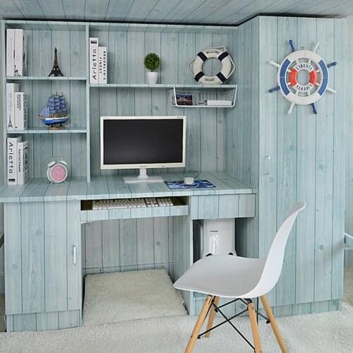 PVC Self Adhesive Wood Wallpaper Wardrobe Cupboard Table Furniture Renovation Contact Paper Vinyl Waterproof Home Decor Stickers
