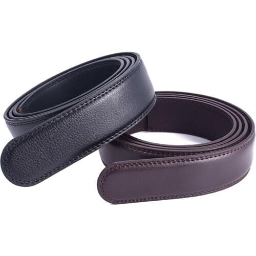 Genuine Leather Mens Belts Automatic Male Lengthened Ceinture Cowskin High Quality No Buckle Accessories Waist Belt