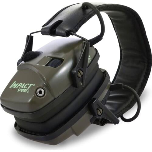 WITH CASE Green Electronic Shooting Earmuff Outdoor Sports Anti-noise Headset Impact Sound Hearing Protective Headset