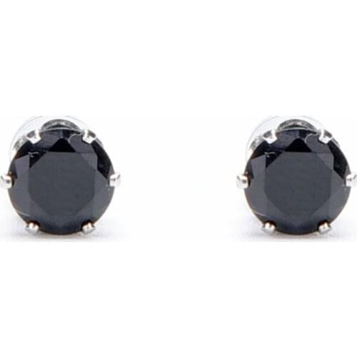 1 Pair White Black Magnetic Magnet Ear Stud Crystal Stone Stud Earrings For Women Men Earrings Clip On No Ear Hole Gif
