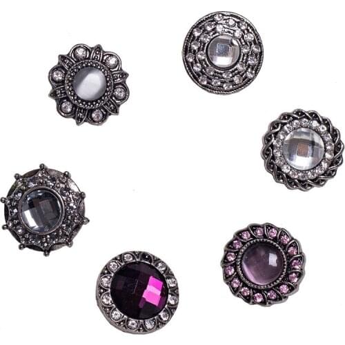 Mix color Mixed style 5 pcs/lot Round glass DIY Ginger Snap Button Bangles Fit 18mm Snap Charms Jewelry MDB18-229