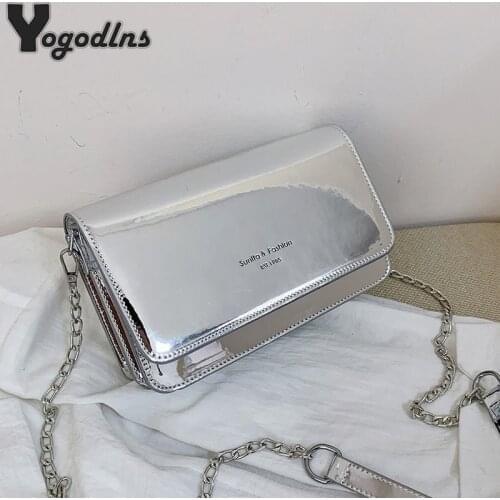 Women Patent Leather Satchel Handbag Fashion Chain Messenger Shoulder Bag Luxury Designer Crossbody Purse Mujer Bolsa Feminina