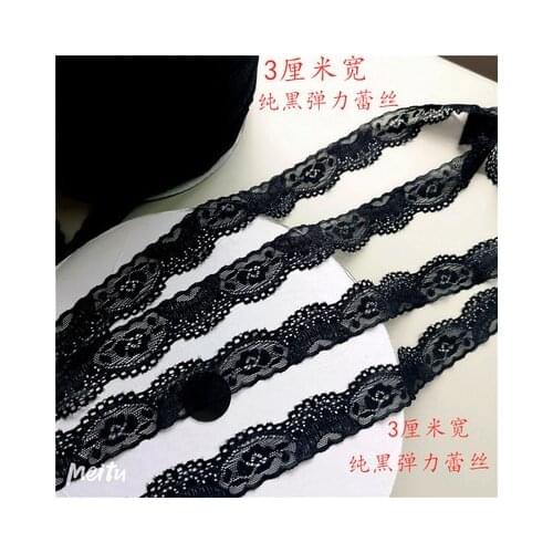 10meters 3cm wide DIY new stretch skirt hem cuff neckline hair ornaments handmade lace fabric lace trim material accessories
