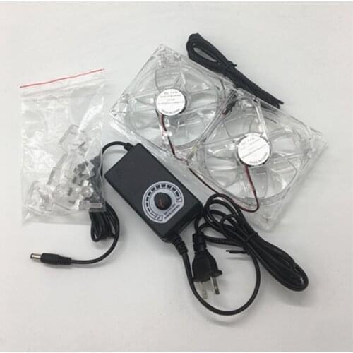 2/3/4/6 fans Silent Waterproof transparent cooling fan aquarium Chiller aquatic fish tank reef coral tank temperature reduce