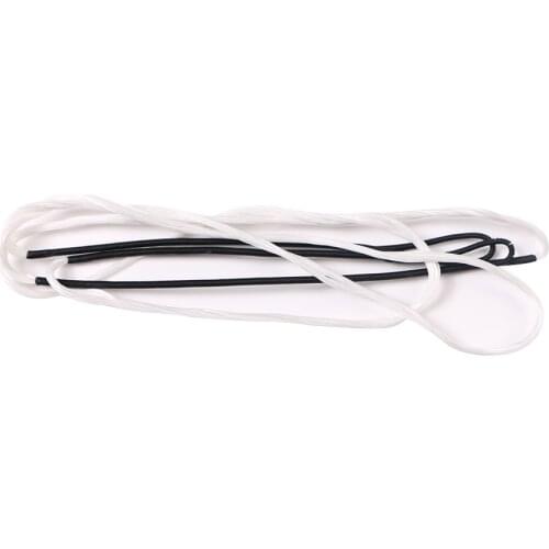 2pcs 14 strands Bow String Durable Replacement for Traditional & Recurve Bow Replacement Bowstring 44-65inch White black