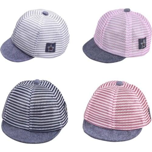 2020 Baby Kids Hats & Caps Summer Stripe Pattern Baseball Cap Boys Girls Embroidery Cotton Boy Girl Casual Visors