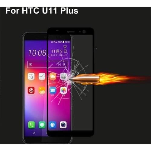 5PCS Black Ultra-Thin screen protector Tempered Glass For HTC U11 Plus U 11 plus full Screen protective For HTC U11 Plus