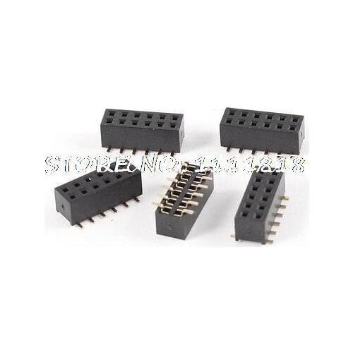 5pcs 2mm Pitch Dual Row 12Pins PCB Mounting SMT Female Header Connector
