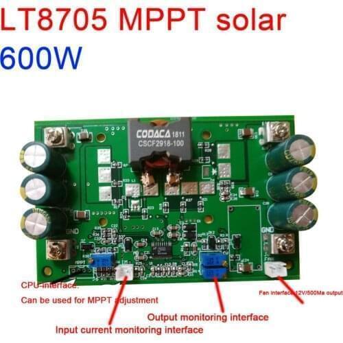 600W Solar MPPT Controller CC-CV charging 3V-80V LT8705 buck-boost LED constant current 5V 12V 24V 36V 48V 60V for car Battery