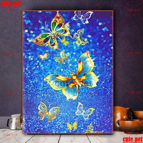 New Diy 5d diamond painting color butterfly round diamond mosaic decoration embroidery pattern embroidery handmade new year gift