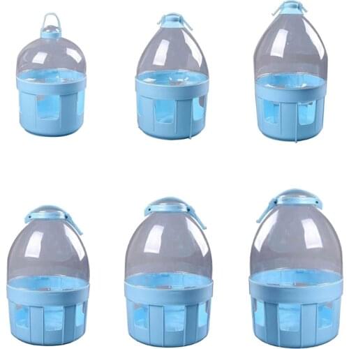 Automatic Pigeon Waterer for Birds Poultry Water Dispenser Plastic Water Bottle Pot 6 Sizes Splash-Proof Easy to Fill
