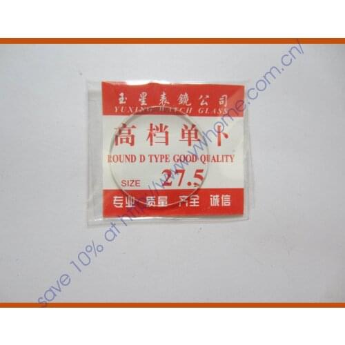 Freeshipping New 1x Convex Spherical Glass Watch Crystal diameter 27.5 mm Edge Thick 1.0mm