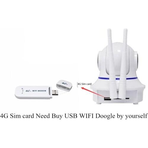 2MP 1080P P2P Wireless PTZ IP Camera Support USB 4G Sim Card WIFI Dongle