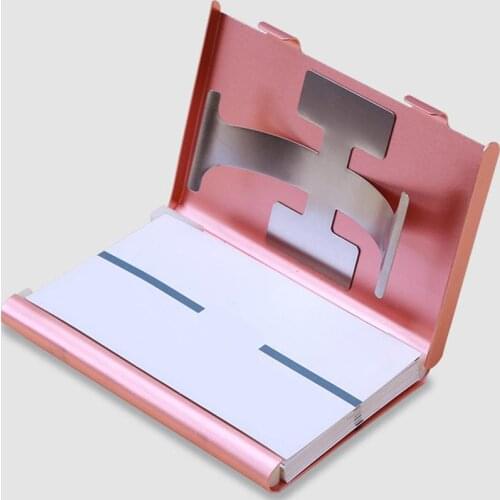 New Business Cash ID Credit Card Holder Hand Push Card Case Bank Card Package Metal Ultra Thin Business Card Holiday Gift