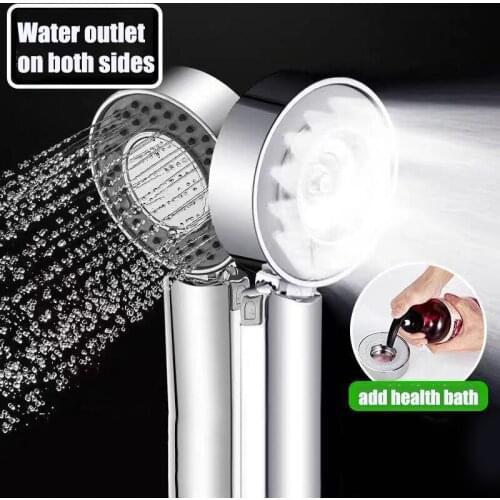 Double-sided Shower Head Water Saving Round ABS Nozzle SPA Bath Shower 2 modes High Pressure Rain and Mist Handheld Hand Shower